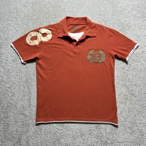 Blue Brand Polo Shirt Womens Large Orange Layered Rivington Athletics Y2k